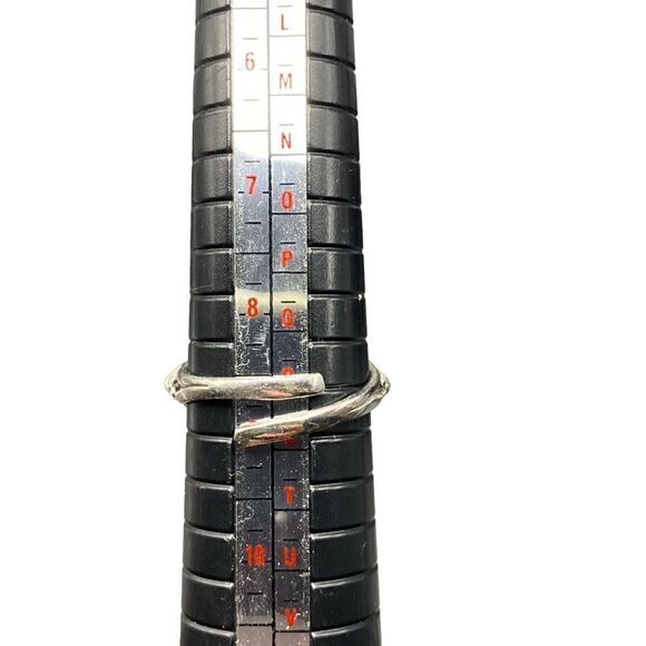 Sterling silver 925 mesh adjustable plaid ring - Picture 9 of 9